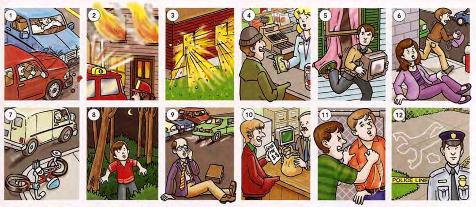 Learn Vocabulary Through Pictures - Crime and Emergencies - English ...